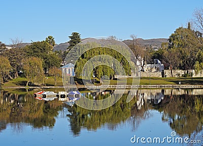 El Tajamar Lake in Alta Gracia, Argentina Stock Photo