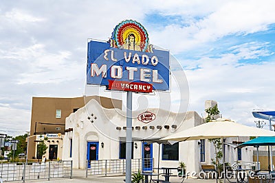 Route 66, El Vado Motel, Travel America Editorial Stock Photo