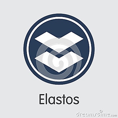 ELA - Elastos. The Icon of Cryptocurrency or Market Emblem. Vector Illustration