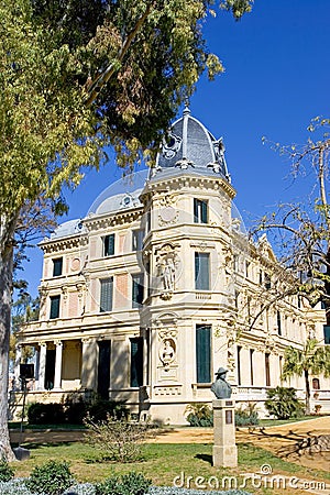 Elaborate building of Jerez riding school in spain Stock Photo