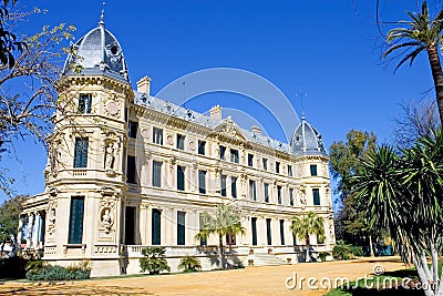 Elaborate building of Jerez riding school in spain Stock Photo