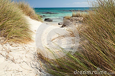 Elafonisi beach (Crete, Greece) Stock Photo