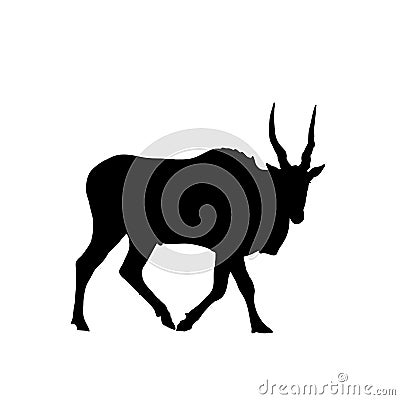 Eland Antelope - Silhouette Vector Illustration