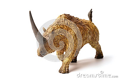 Elasmotherium isolated on white background Stock Photo