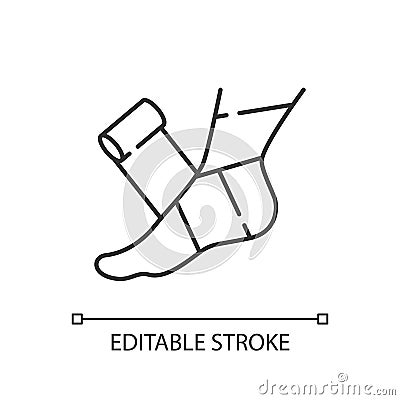 Elastic bandage linear icon Vector Illustration