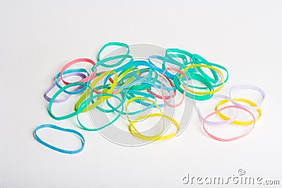 Elastic rubber band Stock Photo