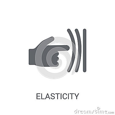 Elasticity icon. Trendy Elasticity logo concept on white background from business collection Vector Illustration