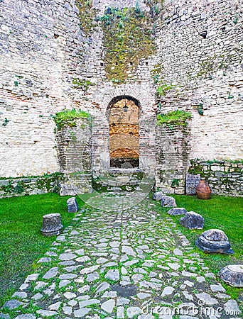 Elbasan Castle inside view in Albania Editorial Stock Photo