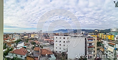 Elbasan city view of Albania Stock Photo