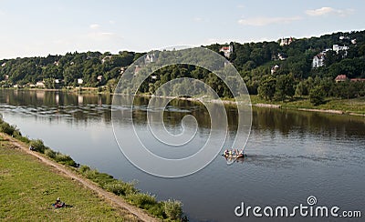 Elbe near Dresden Stock Photo