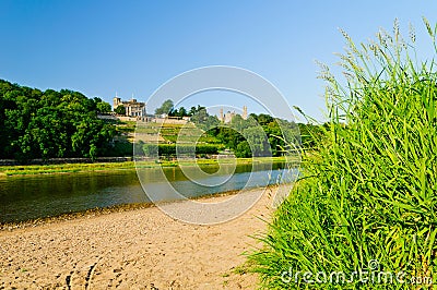 Elbe river valley, Germany Stock Photo