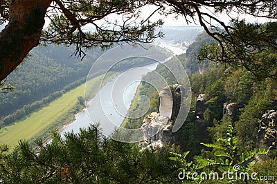 Elbe Valley near Dresden Stock Photo