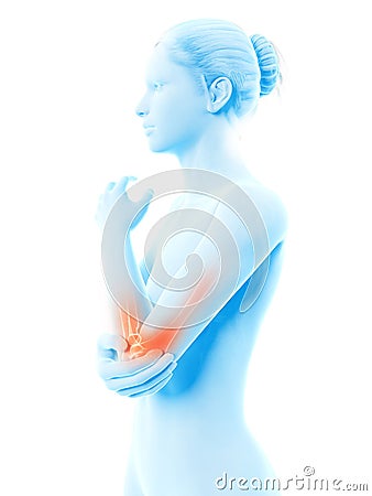 The elbow joint Stock Photo