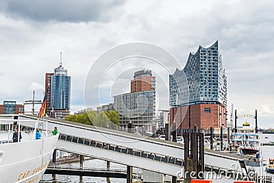The Elbphilharmonie, concert hall in the HafenCity quarter of Hamburg, Germany, on the Grasbrook peninsula of the Elbe River Editorial Stock Photo