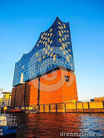 Elbphilharmonie concert hall in Hamburg hdr Editorial Stock Photo