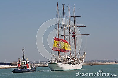 Elcano, begins the journey. Editorial Stock Photo