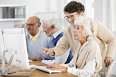 Lady helping her friend Stock Photo