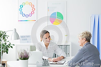 Consultation with dietician Stock Photo