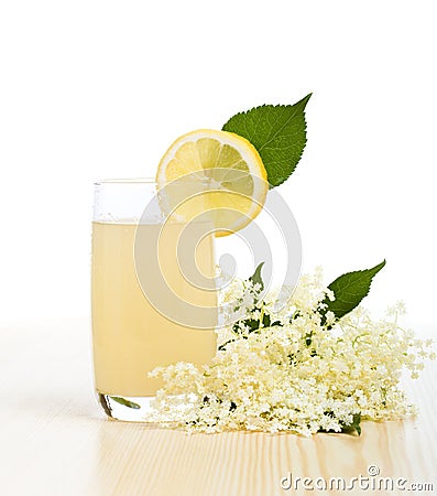 Elderberry flower flavored summer refreshment Stock Photo