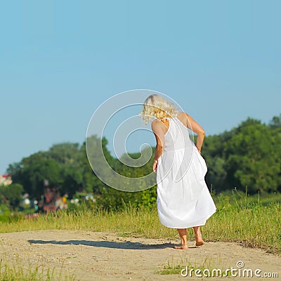 Elderly beautiful woman Stock Photo