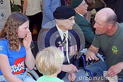 Leeuwarden, Netherlands, May 5 2018, Elderly Canadian war veteran Editorial Stock Photo