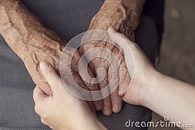 Elderly care Stock Photo