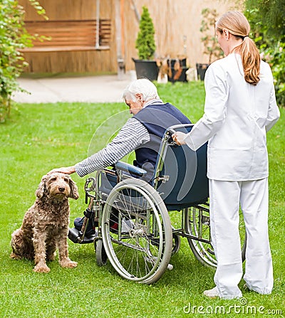 Elderly care Stock Photo