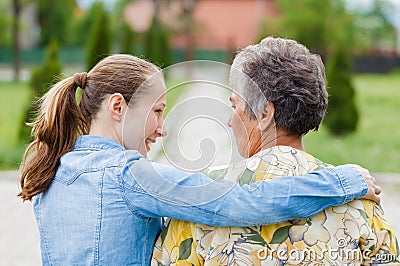 Elderly care Stock Photo