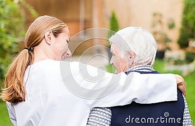 Elderly care Stock Photo