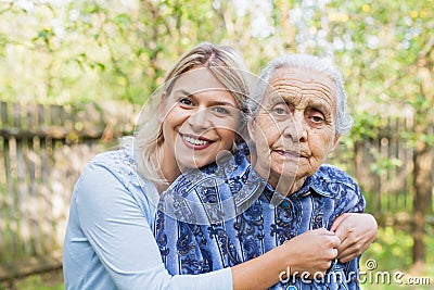 Elderly care Stock Photo