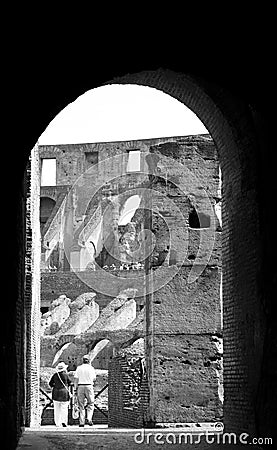 Elderly couple - Colosseum Stock Photo