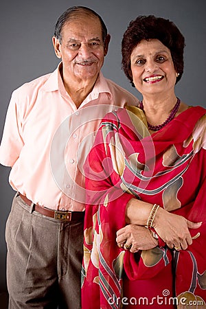 Elderly East Indian Couple Stock Photo