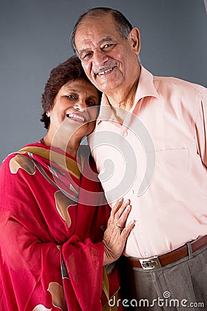 Elderly East Indian Couple Stock Photo