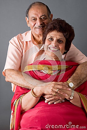 Elderly East Indian Couple Stock Photo