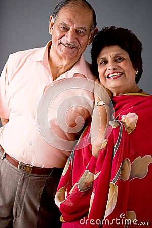 Elderly East Indian Couple Stock Photo