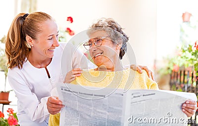 Elderly home care Stock Photo