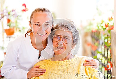 Elderly home care Stock Photo