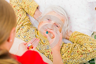 Elderly home care Stock Photo