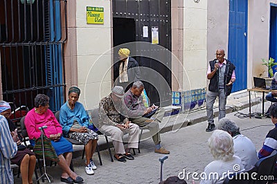 Elderly people enjoy outdoor time Editorial Stock Photo