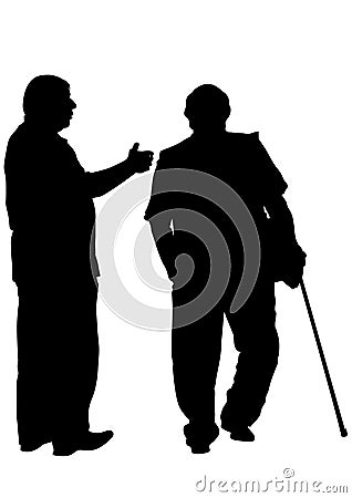 Elderly people one Stock Photo