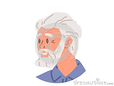 Elderly people. A profile provides insights into interests and activities elderly user Vector Illustration