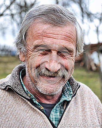 Elderly person, portrait Stock Photo