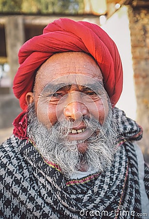 Elderly Rabari tribesman Editorial Stock Photo