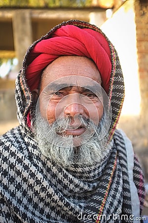 Elderly Rabari tribesman Editorial Stock Photo