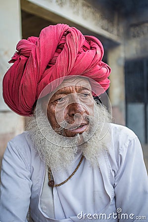 Elderly Rabari tribesman Editorial Stock Photo