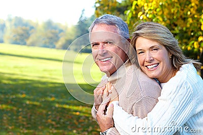 Elderly seniors couple Stock Photo