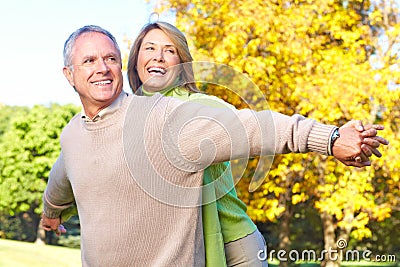 Elderly seniors couple Stock Photo