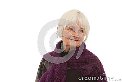 Elderly - smiling older woman Stock Photo