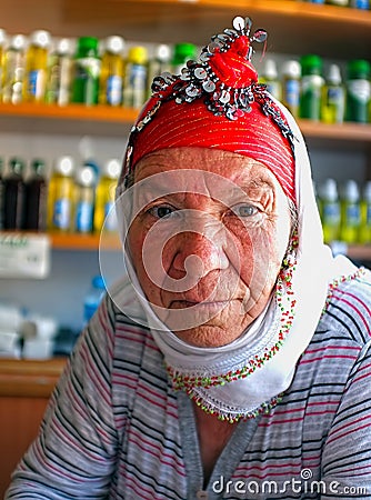Elderly Turkish village woman Editorial Stock Photo
