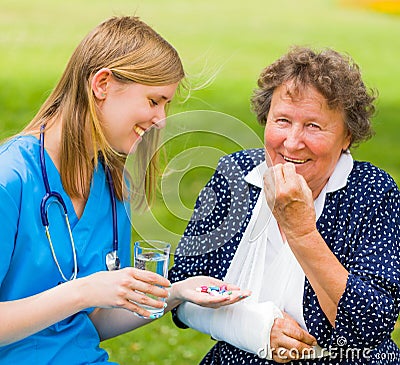 Elderly Woman Health Stock Photo